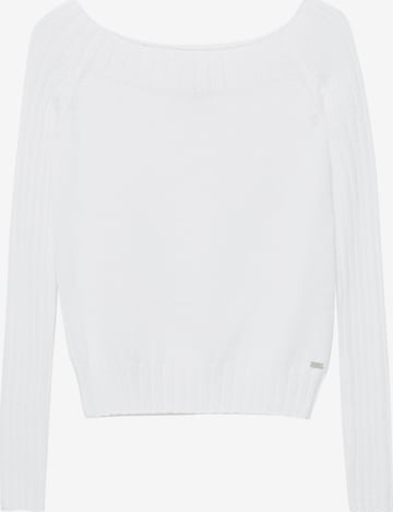 Pull&Bear Pullover i hvid: forside