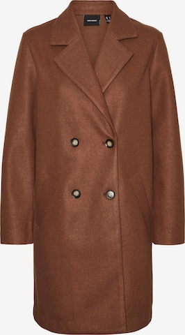 VERO MODA Between-Seasons Coat 'Vince Paris' in Brown: front