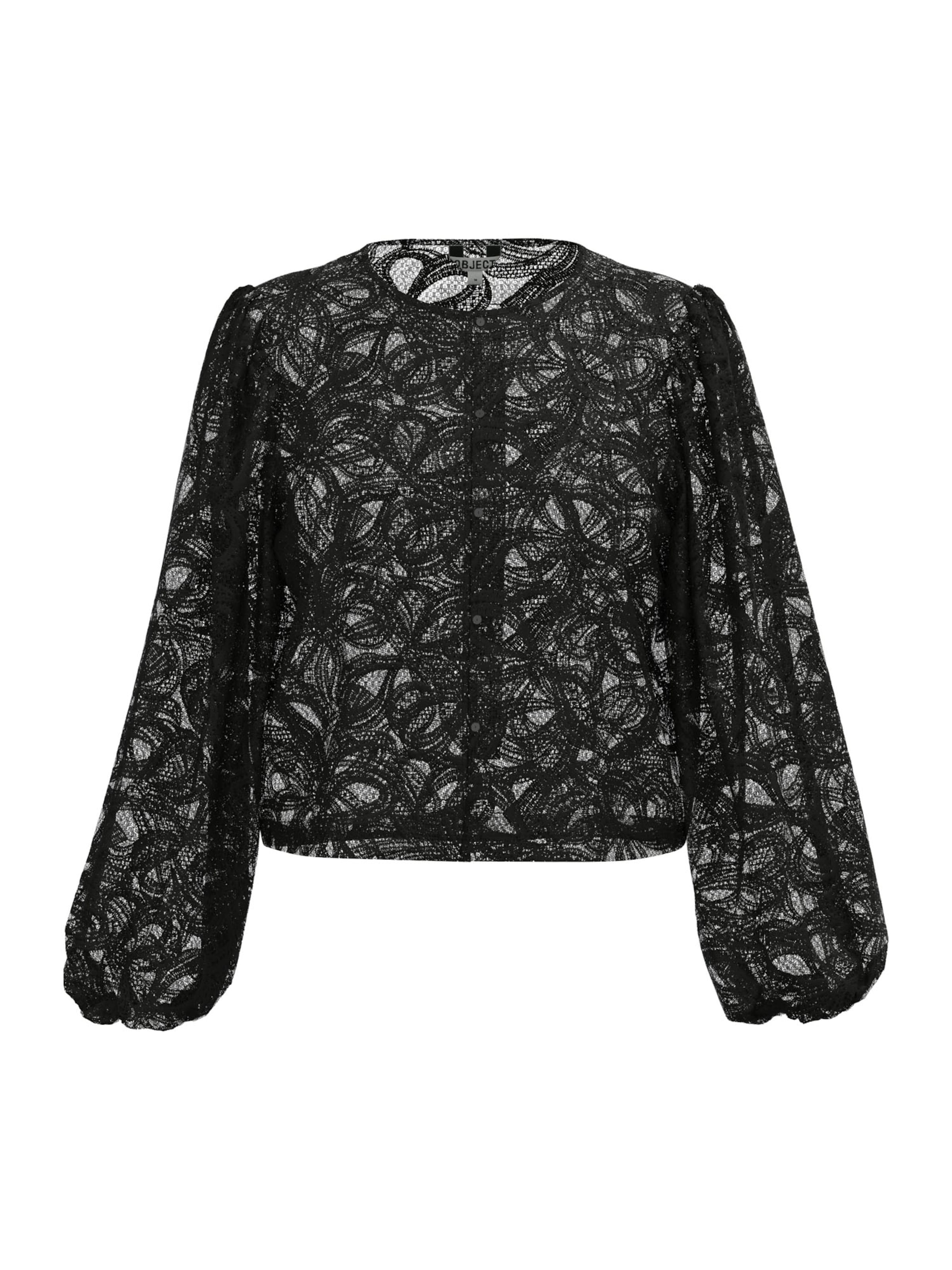 OBJECT Blus 'OBJRose' i svart: framsida