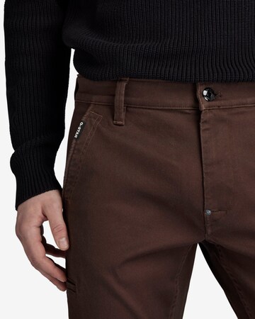 G-Star RAW Skinny Chino Pants in Brown