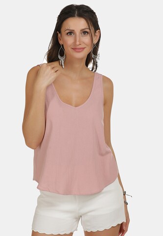 Usha Top in Roze: voorkant