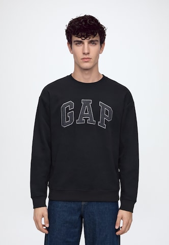 GAP Sweatshirt 'HERITAGE' in Black: front