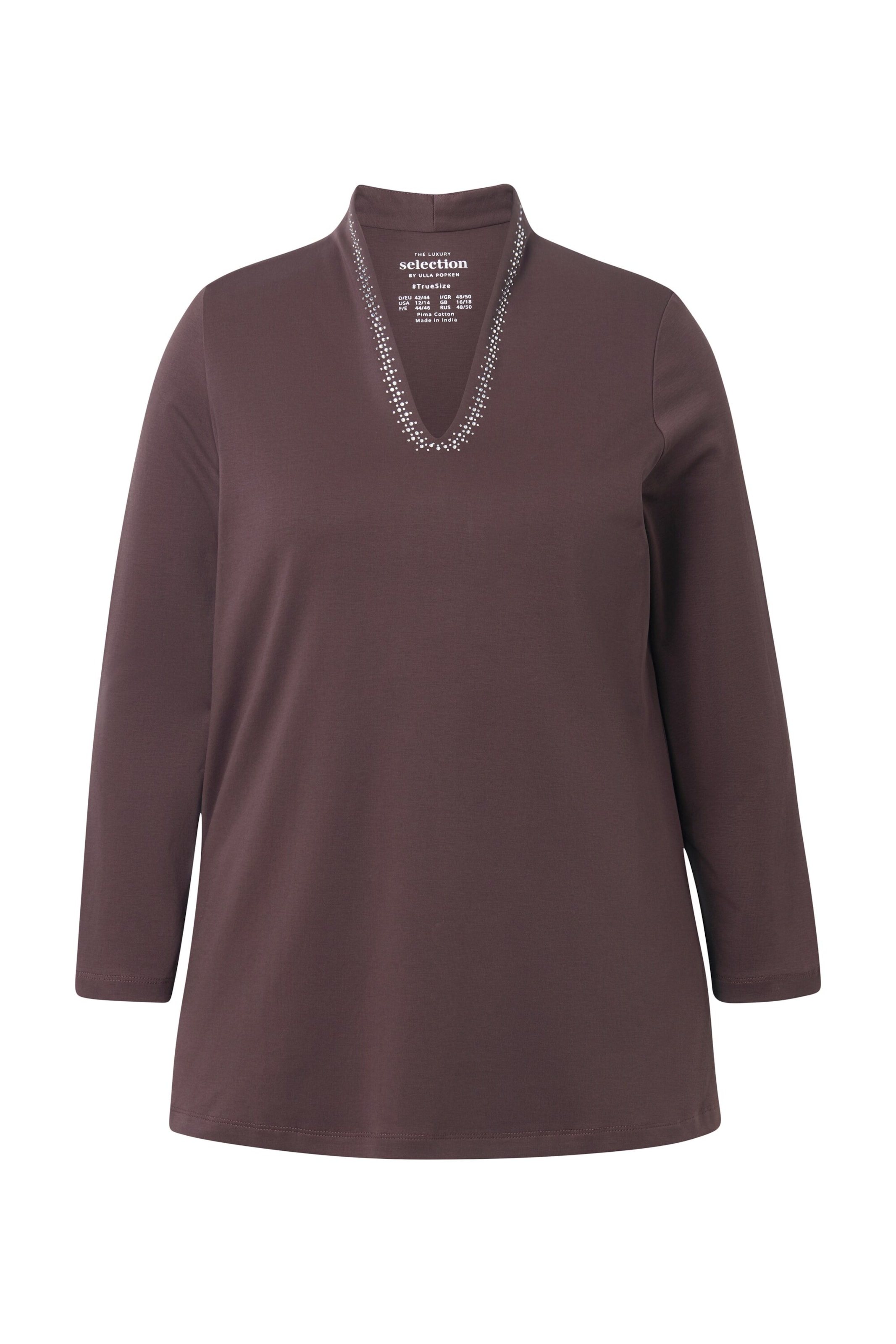 Ulla Popken Shirt in Bruin: voorkant