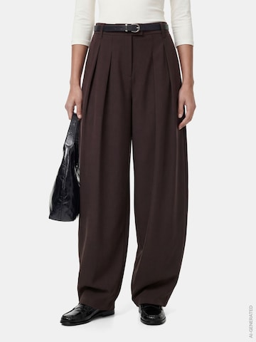 PIECES - Ropa ancha Pantalón plisado 'PCOLIVIA' en marrón: frente