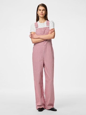 PIECES Regular Dungarees 'PCAllo' in Red
