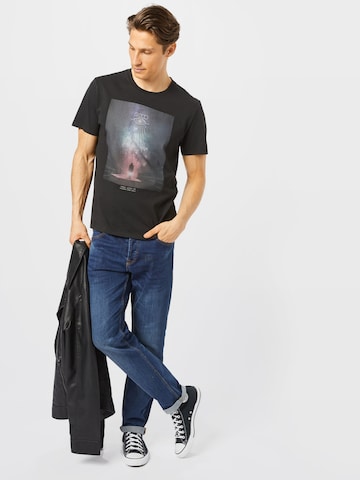 melns Nudie Jeans Co T-Krekls 'Roy Enter Infinity'