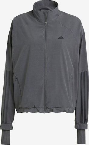 pelēks ADIDAS PERFORMANCE Sporta jaka 'Hyperglam': no priekšpuses