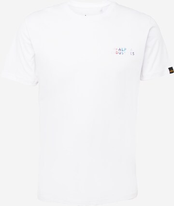 T-Shirt ALPHA INDUSTRIES en blanc : devant