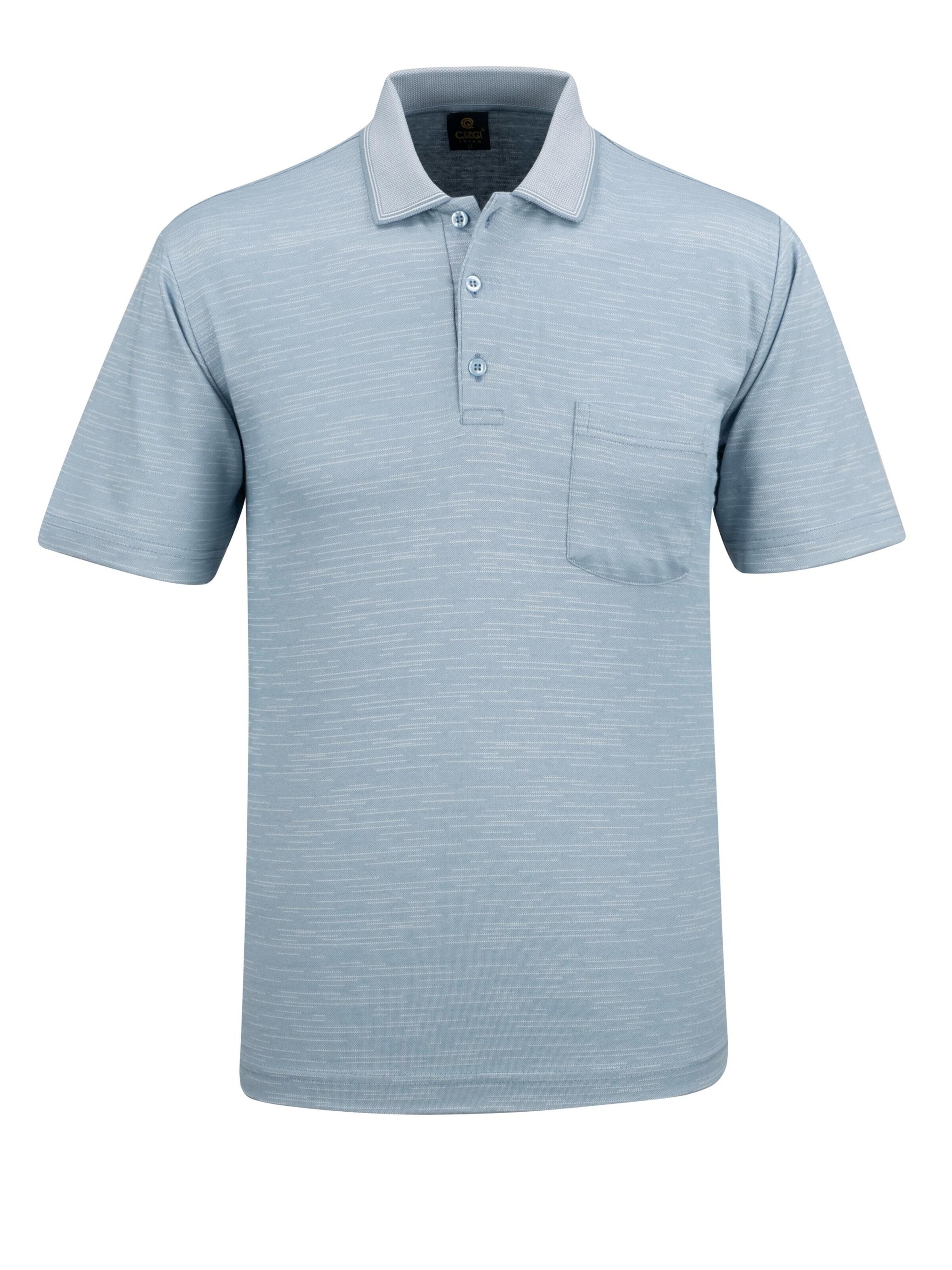 Cizgi Triko Shirt‌‌‌‌‌‌ in Blau: Vorderseite