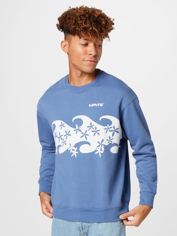 LEVI'S ® Regular fit Sweatshirt 'Relaxd Graphic Crew' i blå: framsida