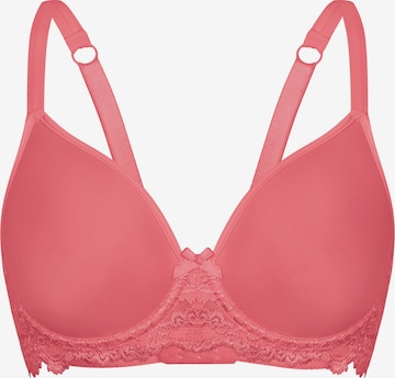 sassa T-shirt Bra 'CLASSIC LACE' in Red: front