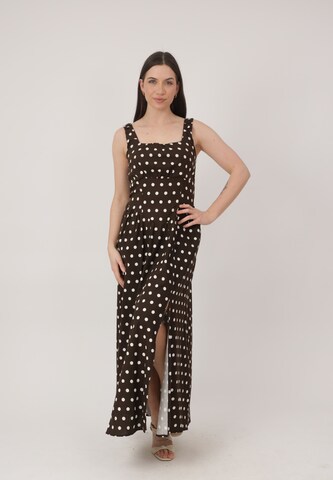 Elara Dress in Brown