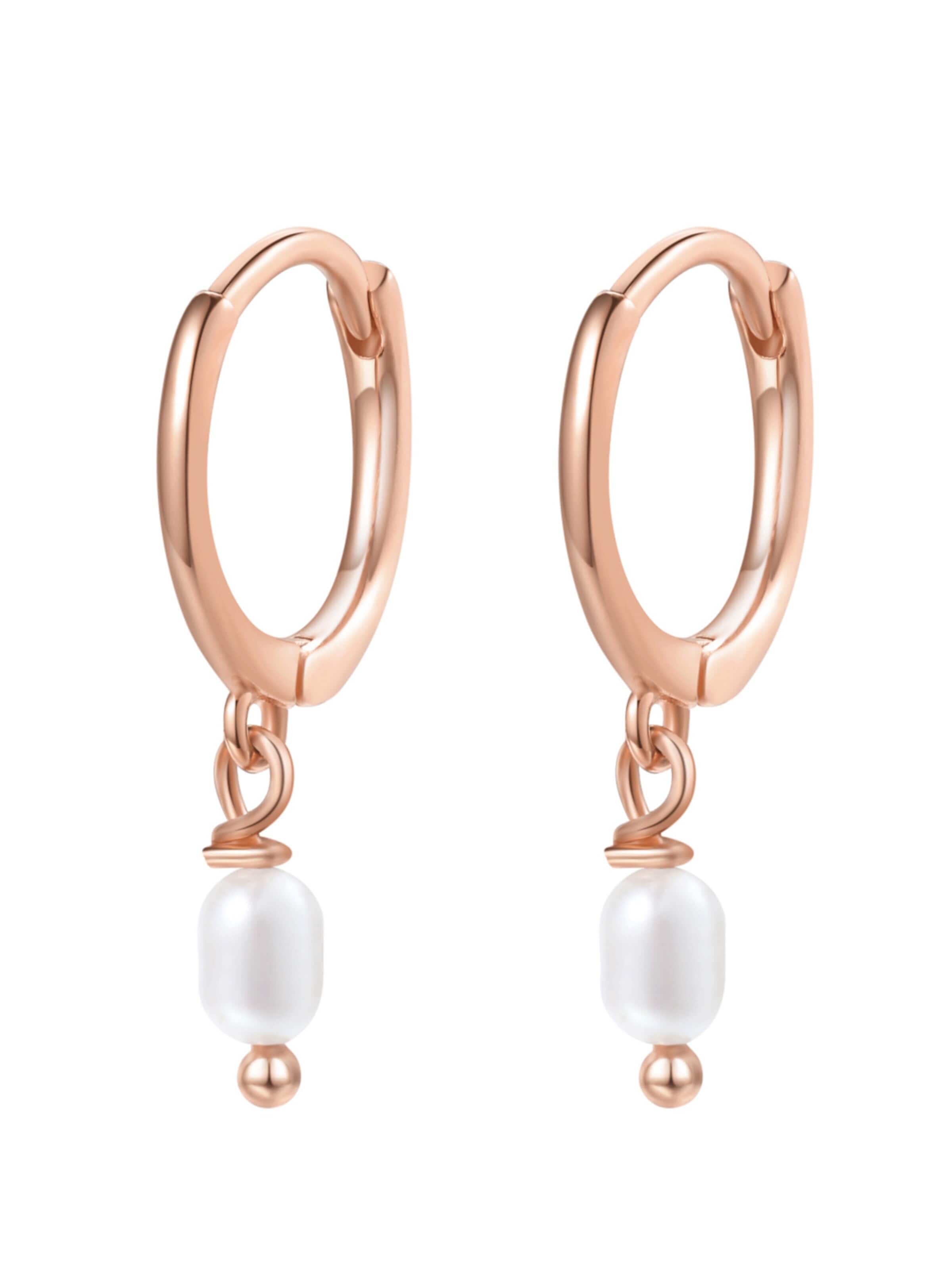 Boucles d'oreilles 'Classic Pearl' Hey Happiness en or