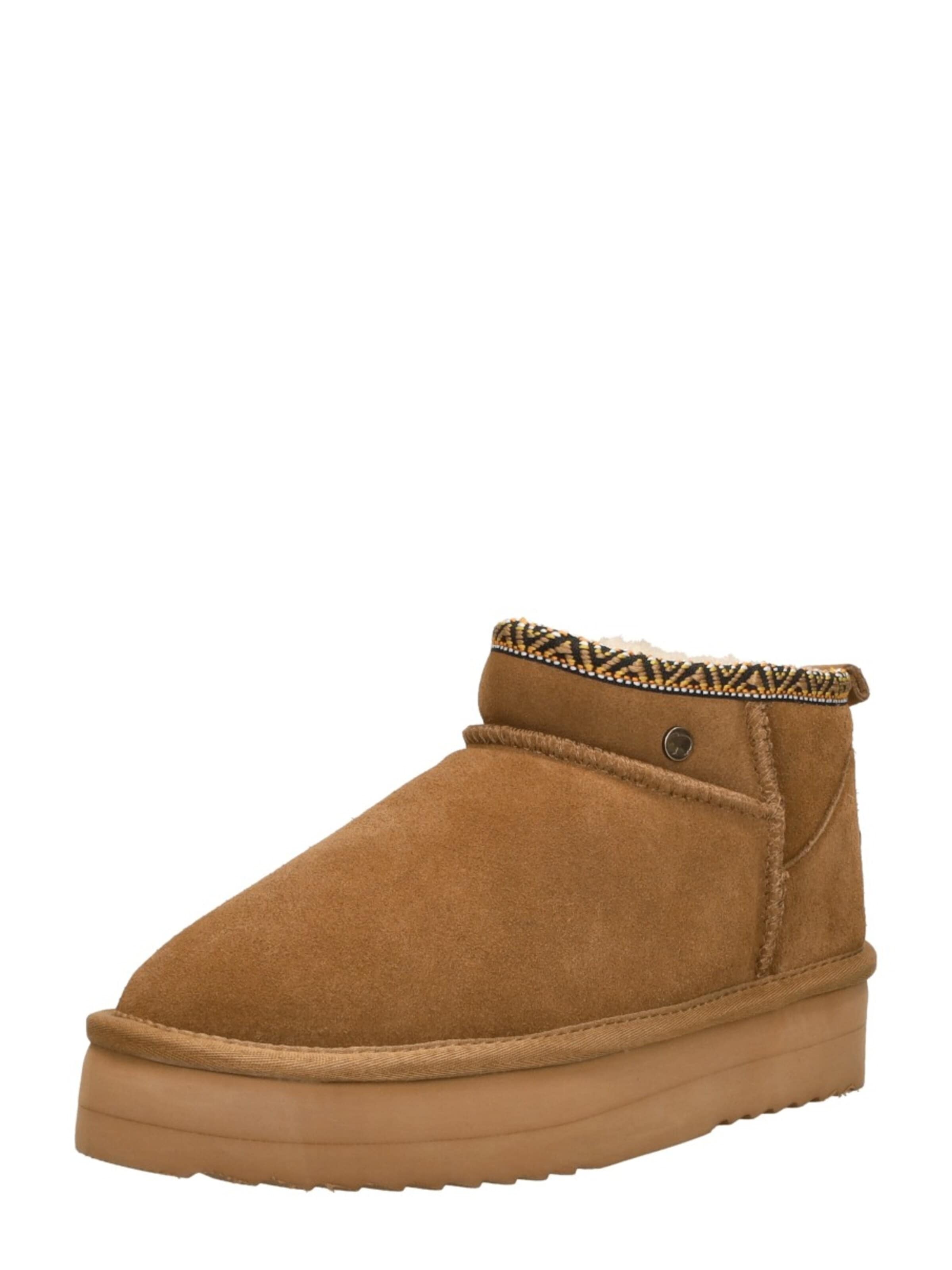 Warmbat Boots 'Durack Plateau Tape'‌ in Braun
