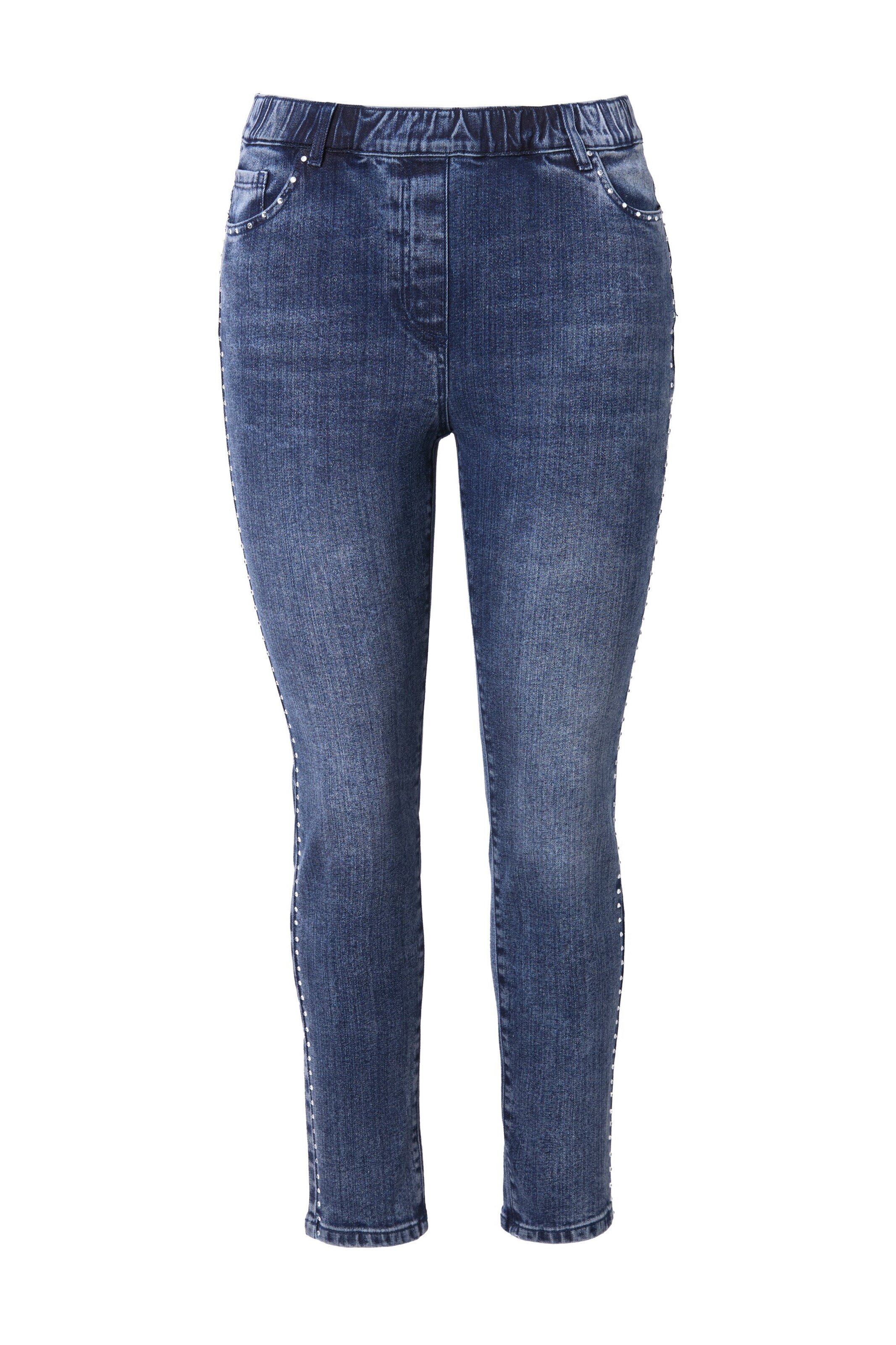 MIAMODA Skinny Jeans in Blauw: voorkant