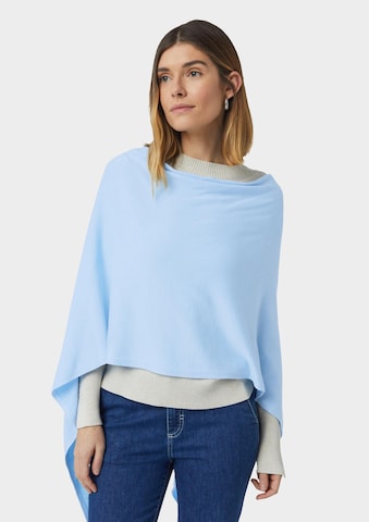 COMMA Cape in Blauw: voorkant