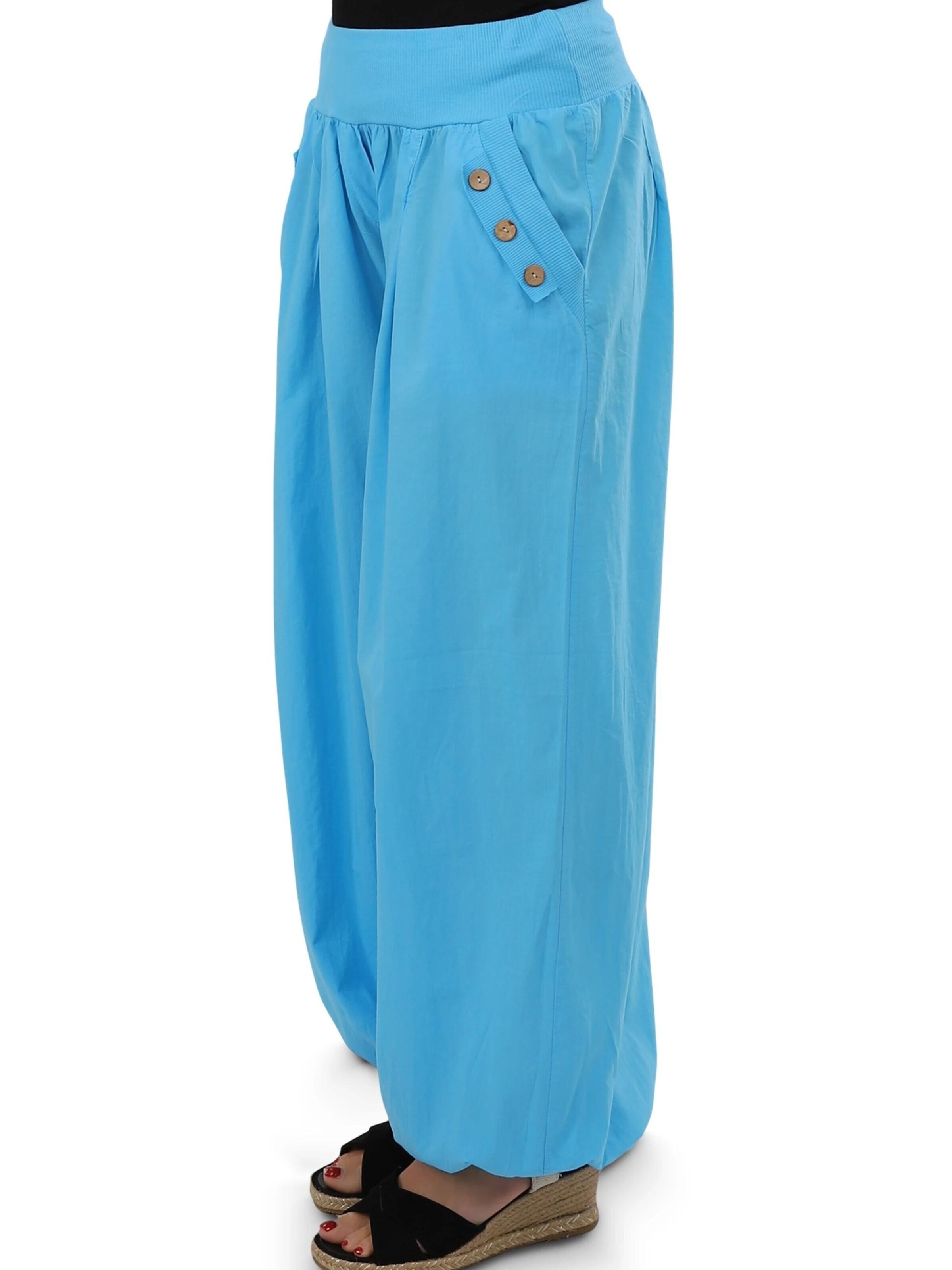 malito more than fashion Loose fit Harem Pants in Blue