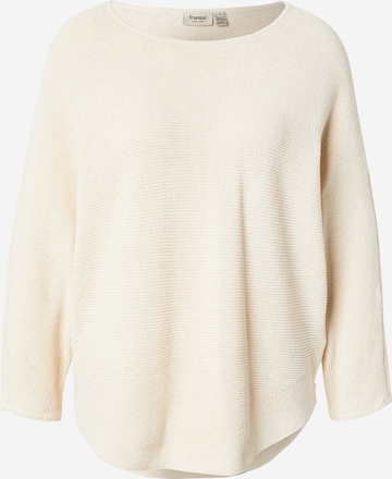 Fransa Trui ' SINJA' in Wit: voorkant