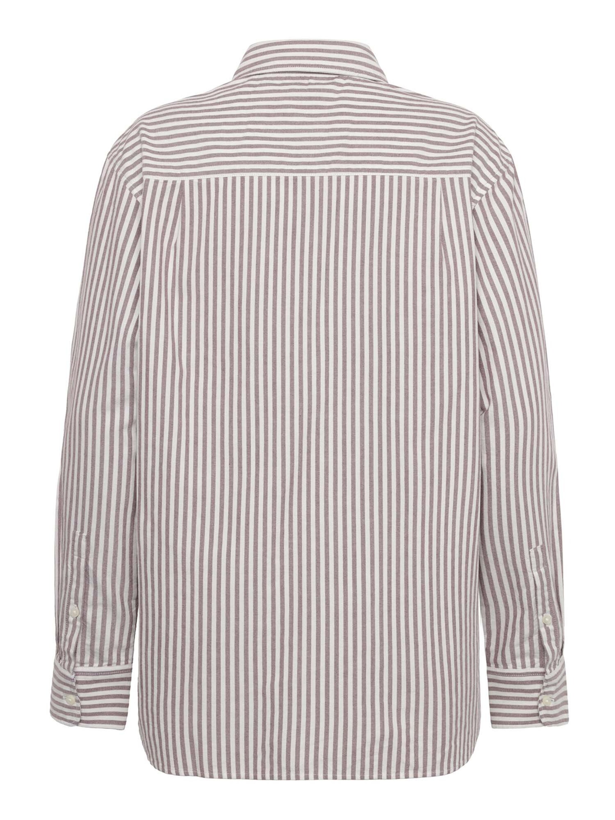 KnowledgeCotton Apparel Bluse ' Oxford' in Braun
