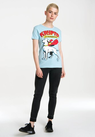 LOGOSHIRT Shirt 'Krypto the Superdog' in Blue