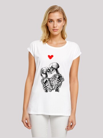 T-shirt 'Love is all you need' F4NT4STIC en blanc : devant