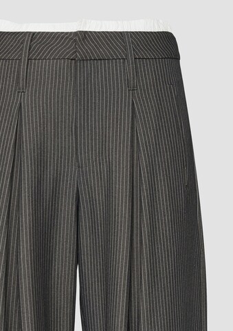 QS Wide leg Bandplooibroek in Grijs