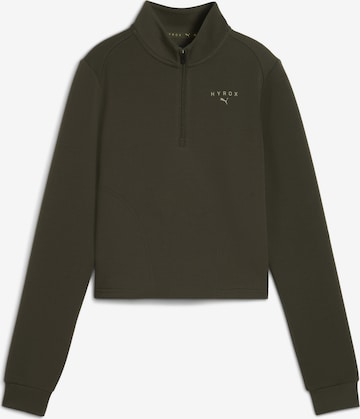 PUMA Athletic Zip-Up Hoodie 'Puma x Hyrox Cloudspun' in Green: front