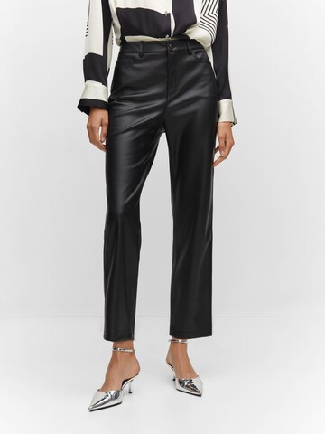 MANGO Regular Pants 'Lille' in Black: front