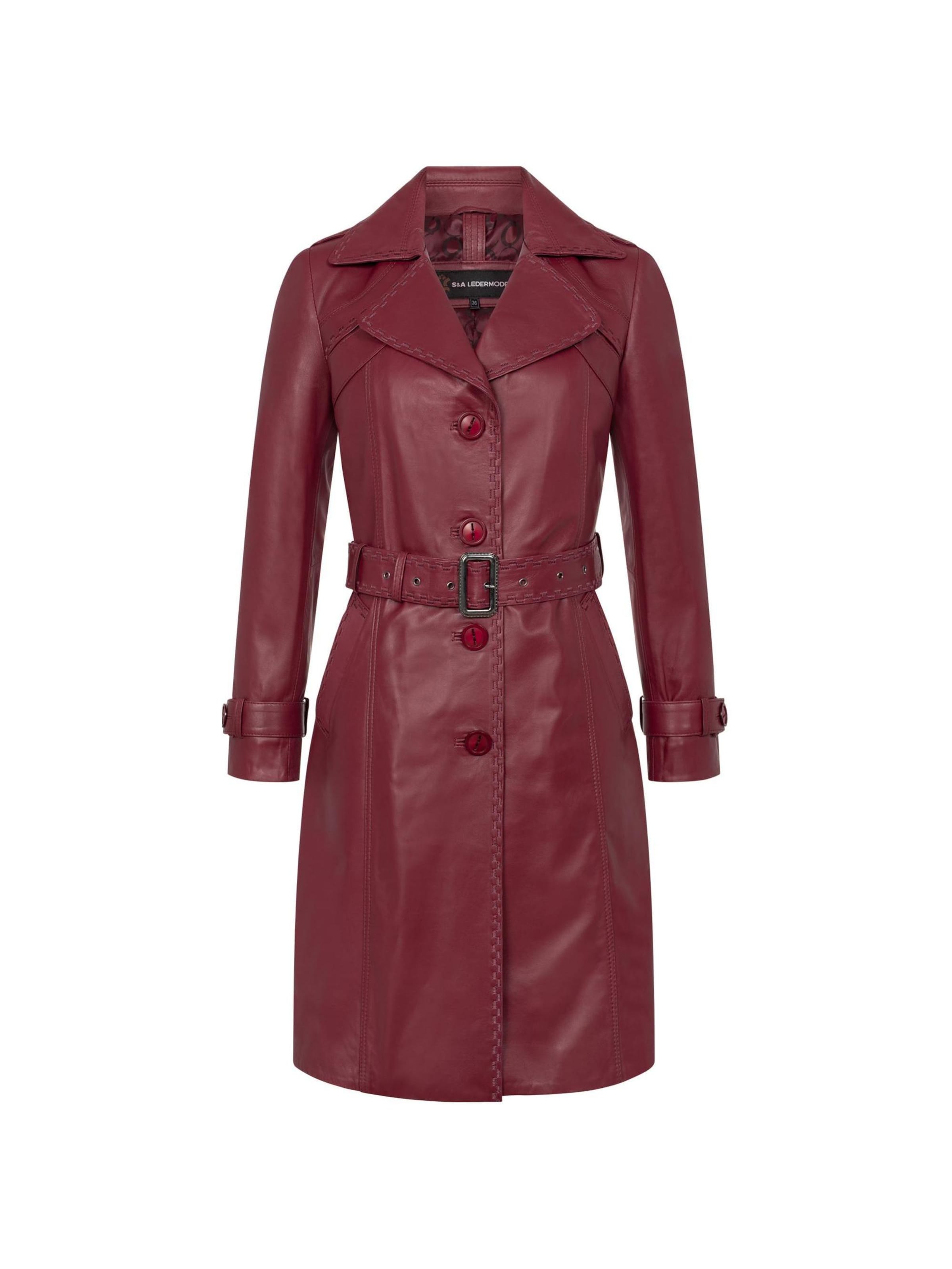 Mouflon Between-Seasons Coat 'Camila' in Red: front