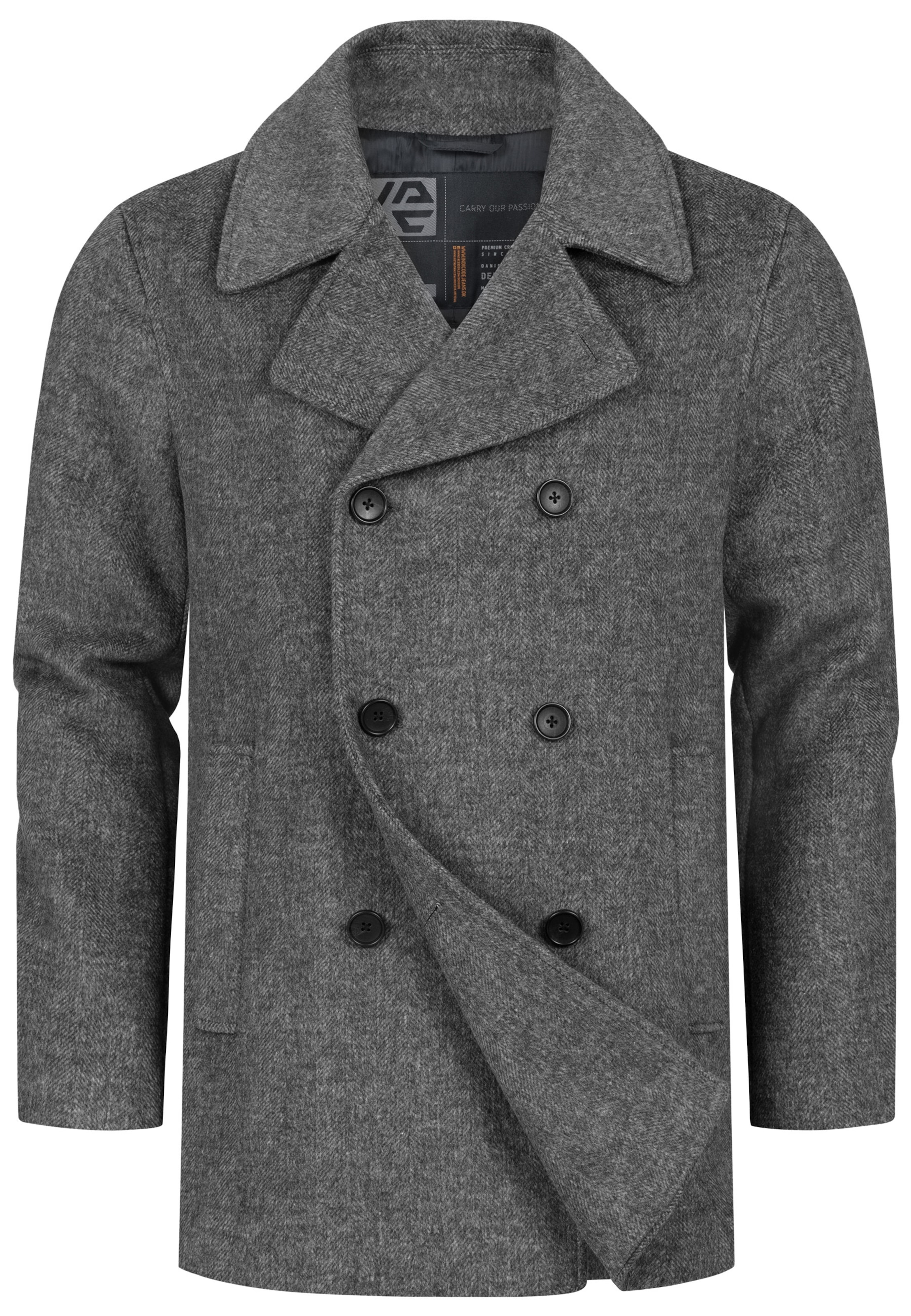 INDICODE JEANS Winterjas 'INParade' in Grijs: voorkant