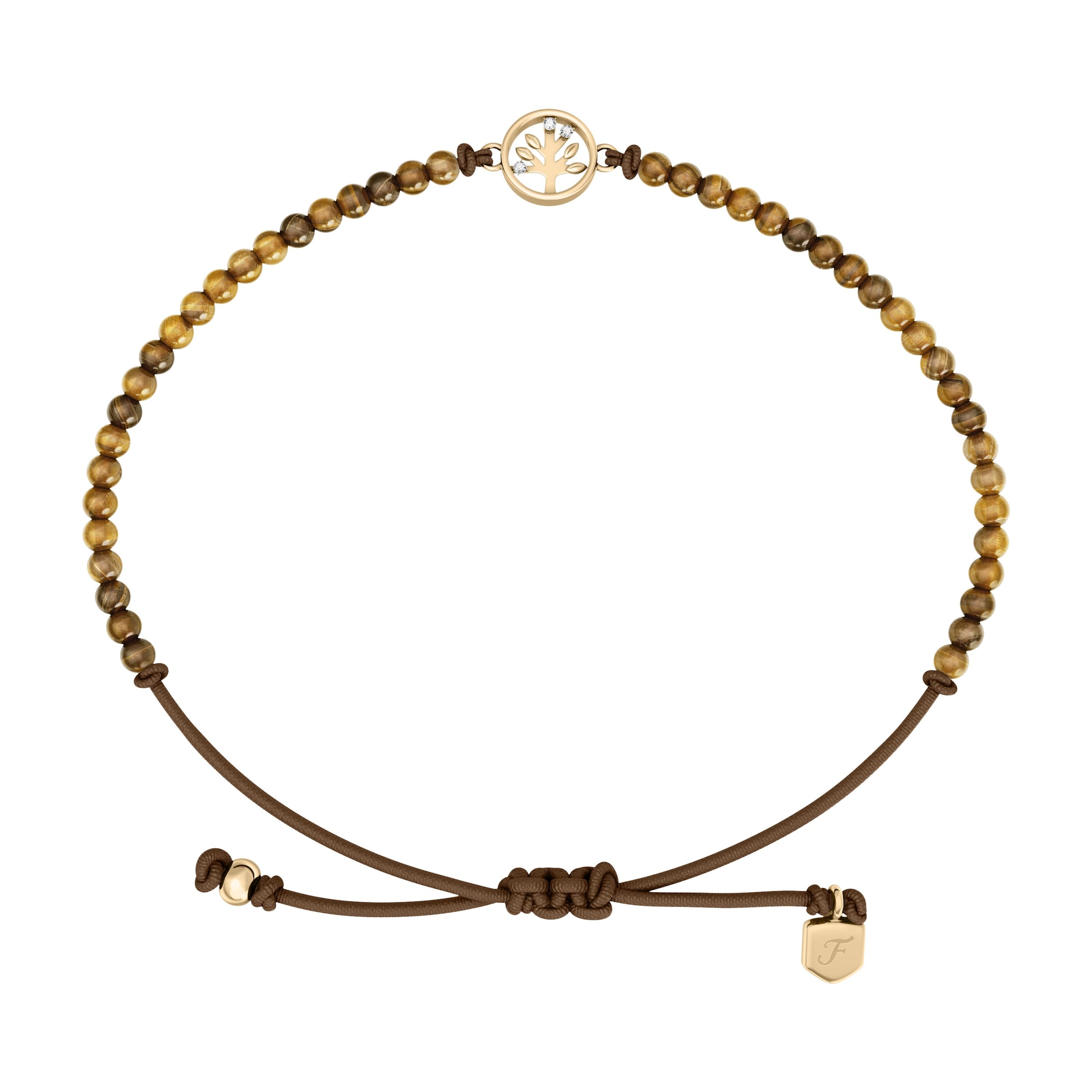 Bracelet FOSSIL en marron : devant