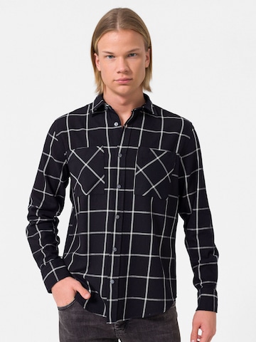 By Diess Collection Regular fit Πουκάμισο σε μαύρο: μπροστά