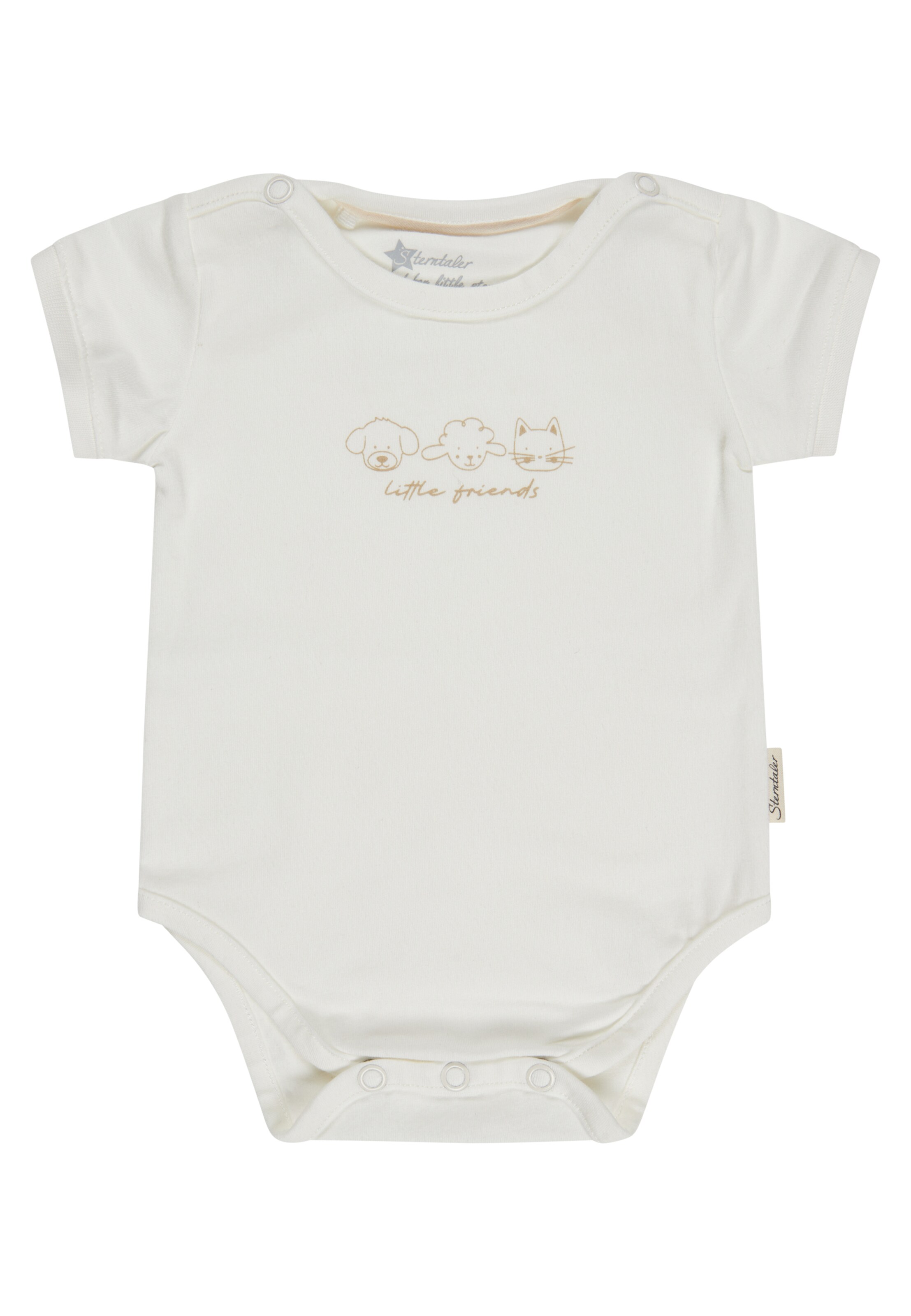 STERNTALER Body 'Freunde' in Weiß: Vorderseite
