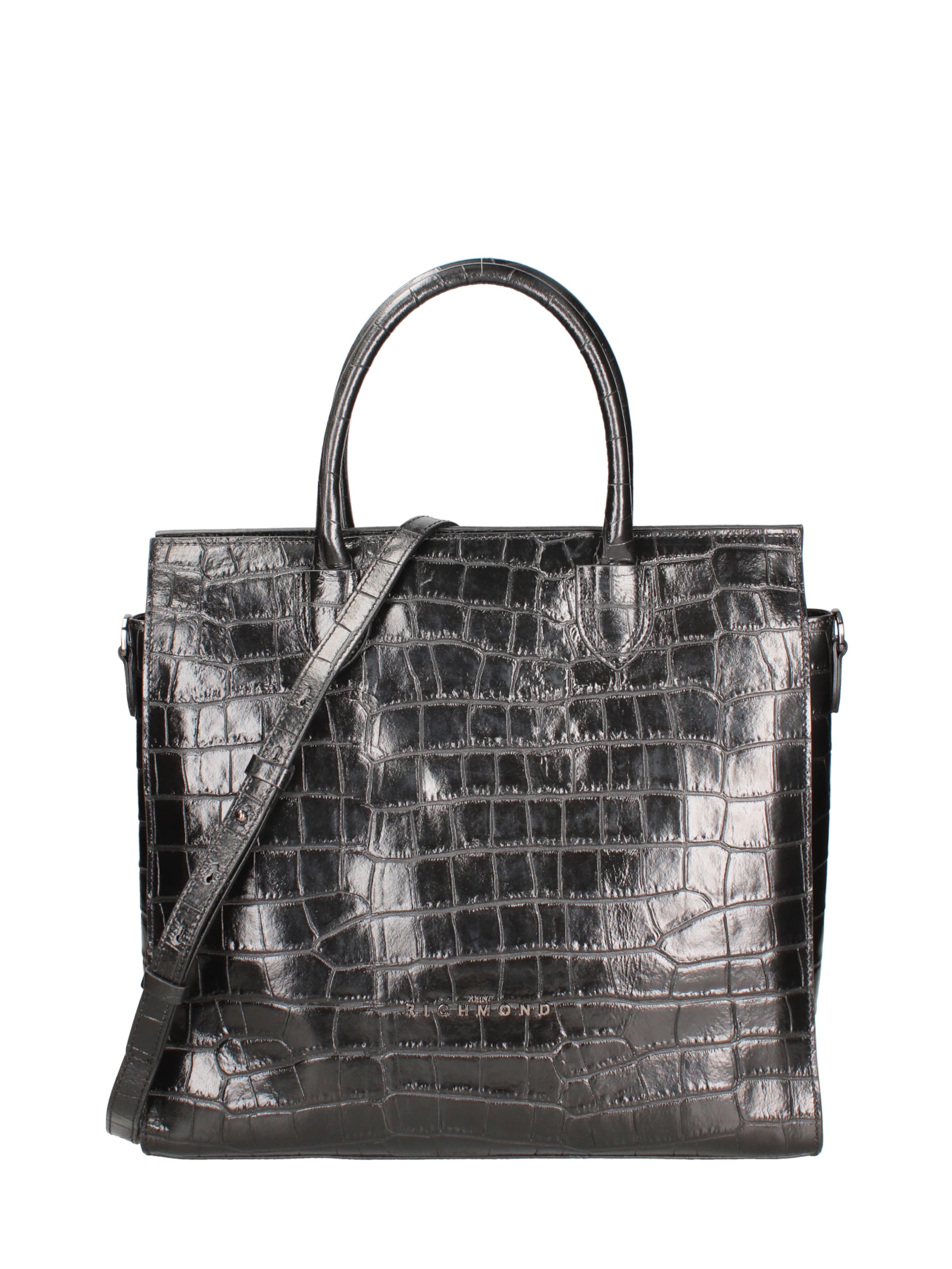 Borsa a mano di John Richmond in nero: frontale