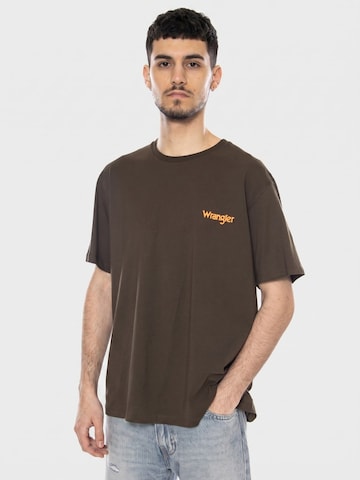 WRANGLER Bluser & t-shirts 'VINTAGE TEE WREN' i brun: forside