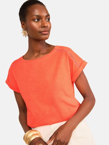 love & roses Shirt in Oranje: voorkant