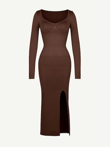 FÉMINITÉ Fatale Kleid 'ELENA' in Braun: Vorderseite