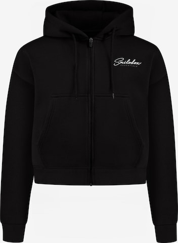 Smilodox Sweatjacke 'Enara' in Schwarz: Vorderseite