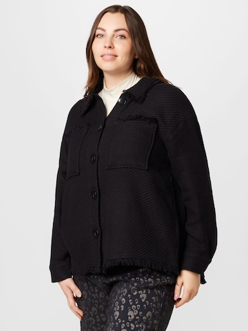 SAMOON Between-Season Jacket in Black: front