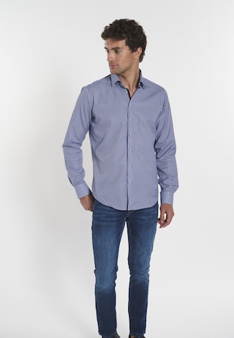 mėlyna DENIM CULTURE Standartinis modelis Marškiniai 'Alexander'