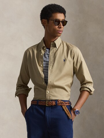 Polo Ralph Lauren Средняя посадка Рубашка в Коричневый: спереди