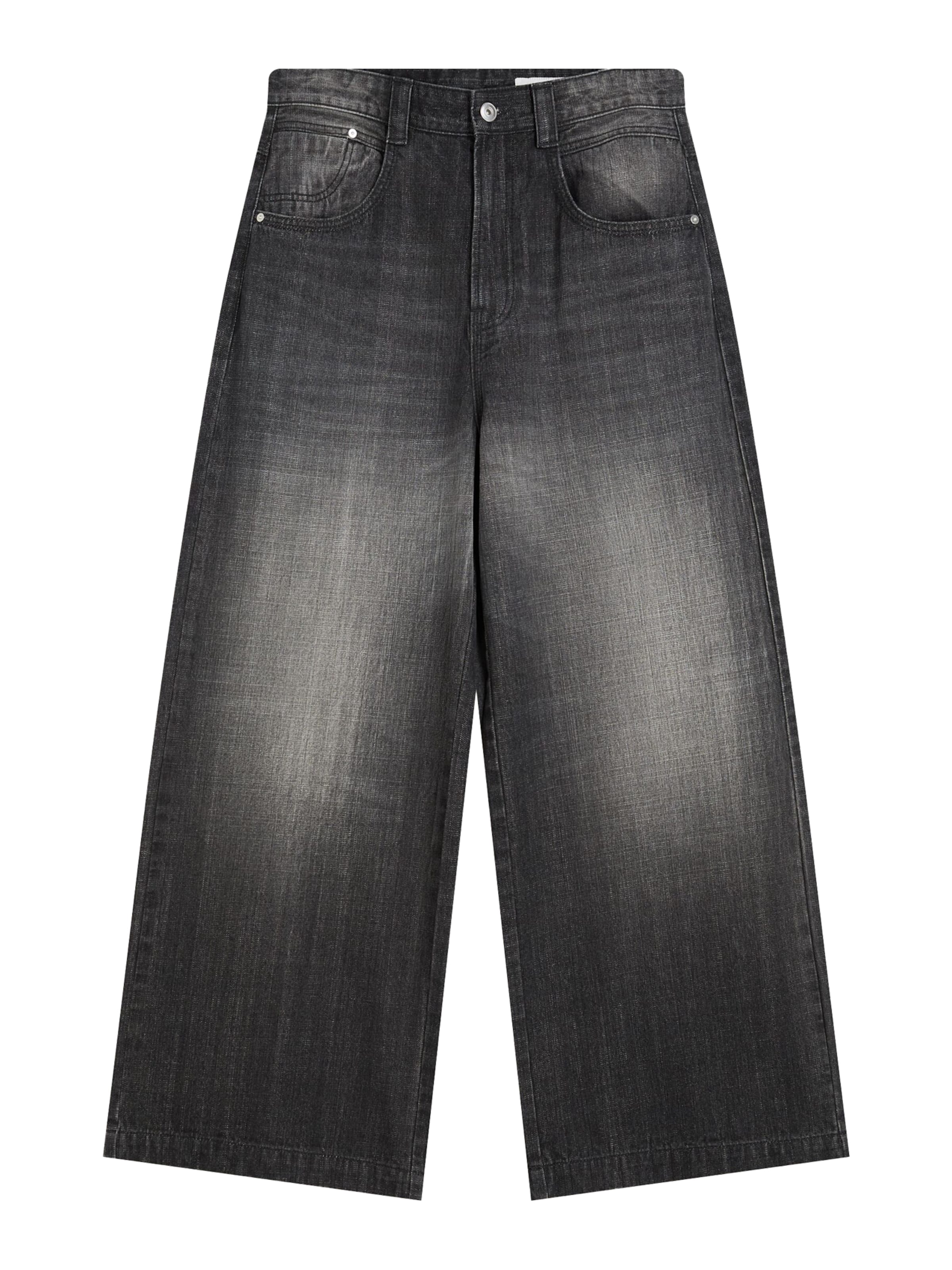 Baggy Jean Bershka en noir : devant