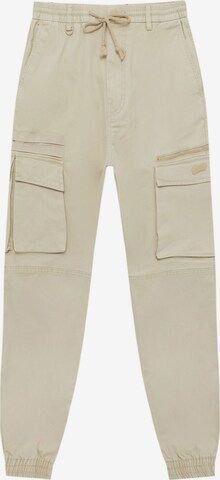 Tapered Pantaloni cu buzunare de la Pull&Bear pe bej: față