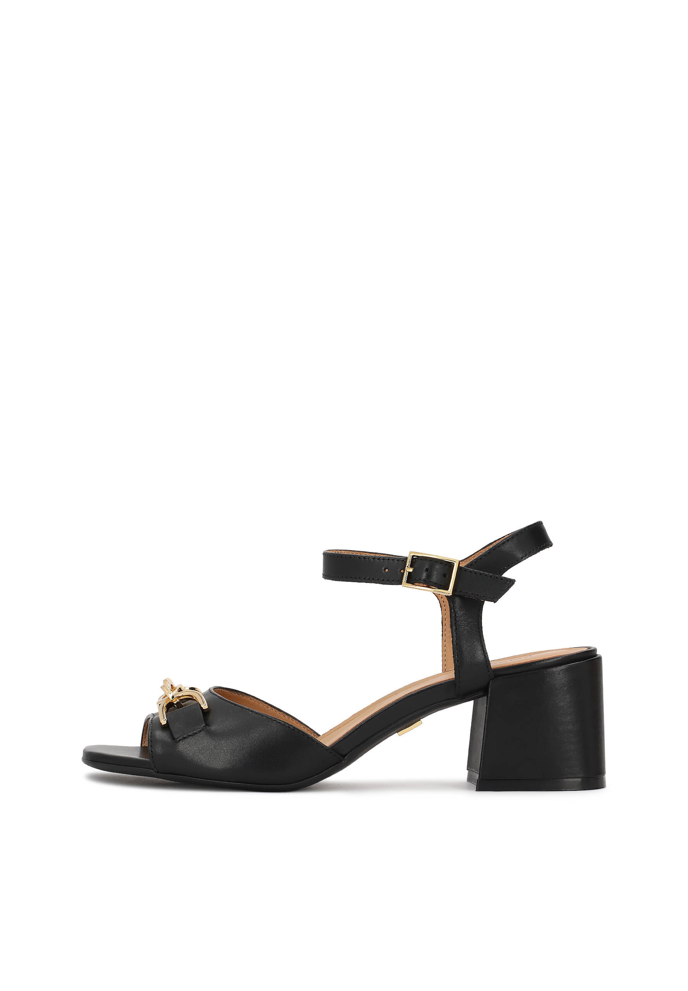 Kazar Сандали с каишка в черно: отпред