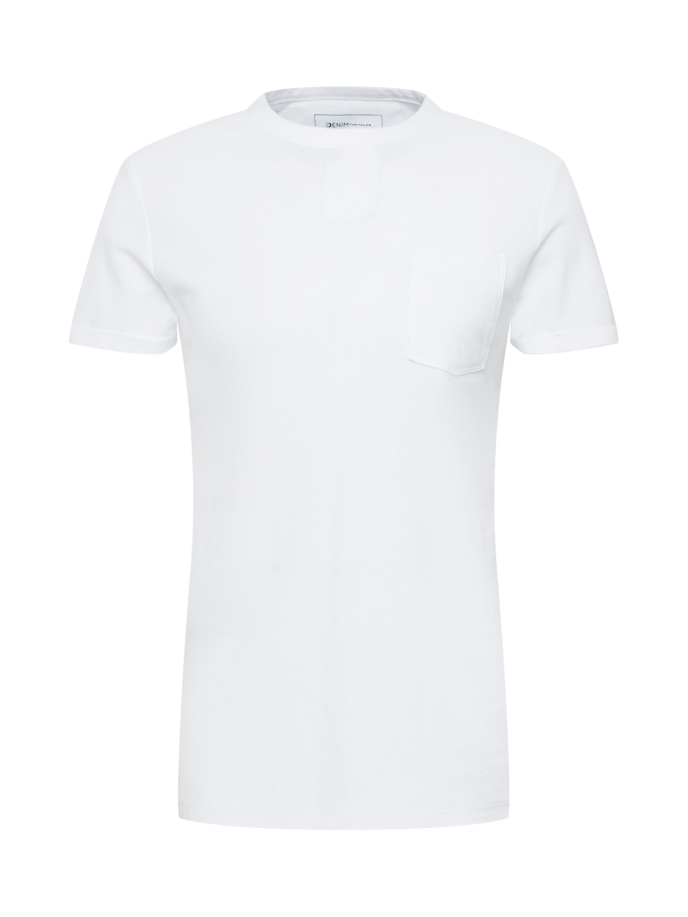 TOM TAILOR DENIM T-Shirt in Weiß: Vorderseite