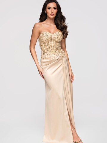 Ombre Evening dress in Beige: front
