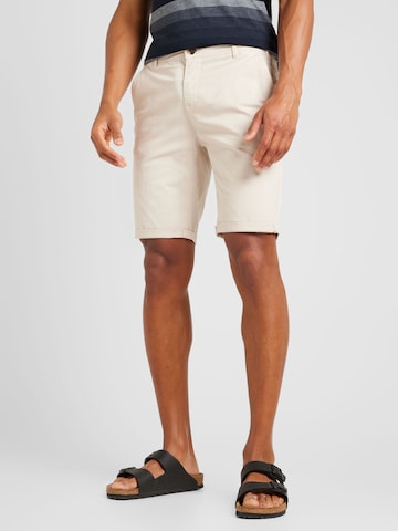 GARCIA Normální Chino kalhoty 'Santo' – béžová: přední strana