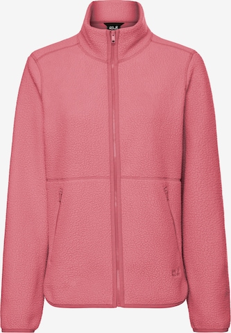 JACK WOLFSKIN Funktionsfleecejacke 'Lite Curl' in Pink: Vorderseite