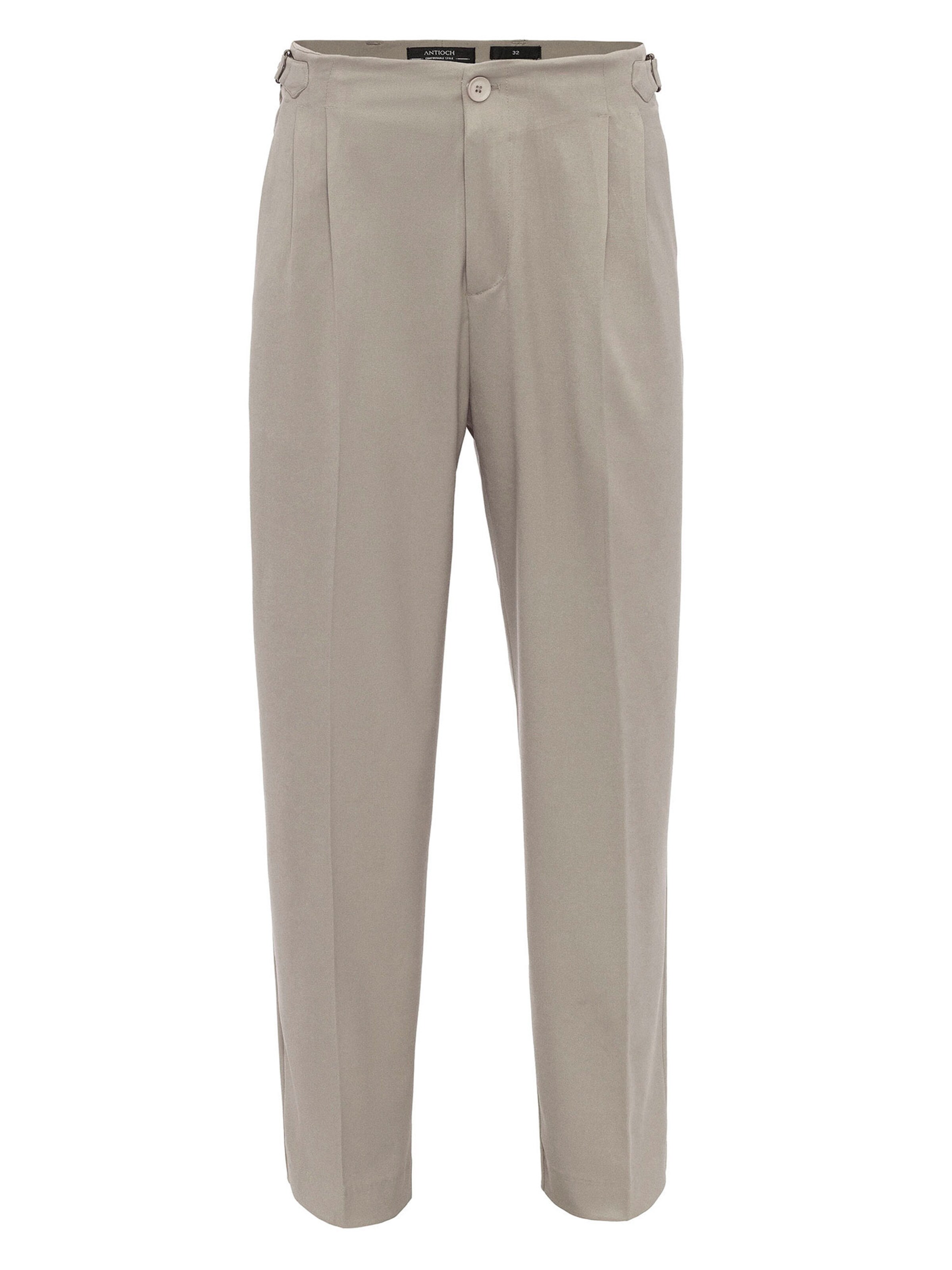 Antioch - Loosefit Pantalón de pinzas en beige: frente