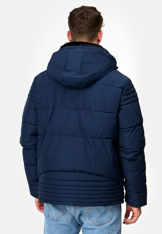 INDICODE JEANS Winterjas 'Blaise' in Blauw
